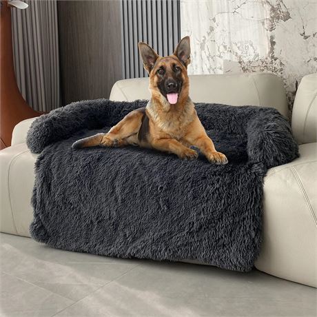 Calming Dog Beds for Small Dogs Fluffy Plush Couch Cover for Dogs