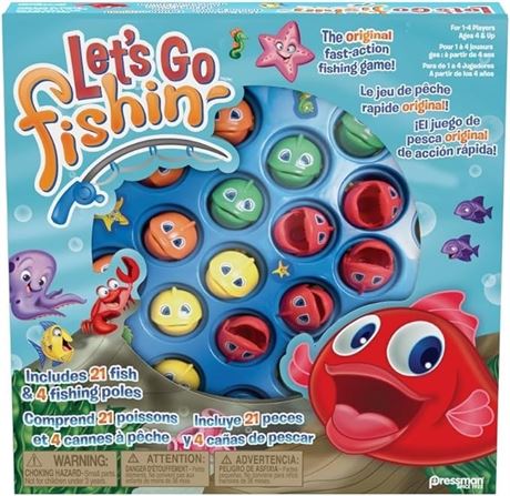 Pressman Let's Go Fishin' Trilingual - Original Fast-Action Fishing Game!