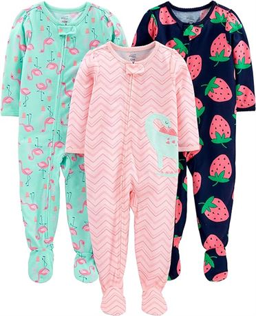24M Simple Joys by Carter's Baby-Girls 3-Pack Loose Fit
