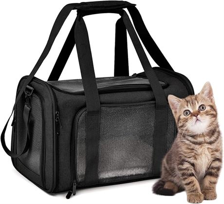 15"L x 9"W x 9"H  ORYEDA Cat Carrier Bag, Dog Travel Carriers, Airline Approved