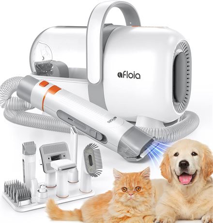 Afloia Dog Grooming Kit & Vacuum Suction, Professional Dog Clippers