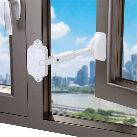 EUDEMON 1 Pack Childproof Window Restrictor for Aluminum, Wooden, Matal Window F