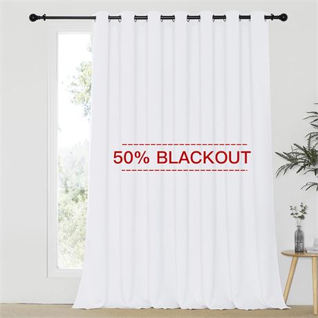 100" x 120" NICETOWN Extra Wide Curtain for Sliding Glass Door - Blackout