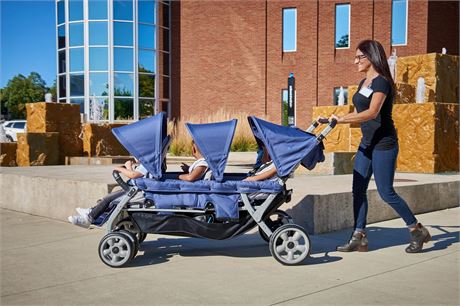 6-Seat Foundations Gaggle Jamboree Folding Multi-Child Tandem Stroller