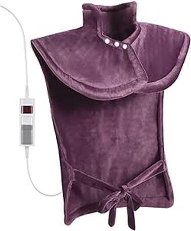 Electric Heating Pad for Back and Shoulder, Warm Neck Wrap 24"x 33" Large