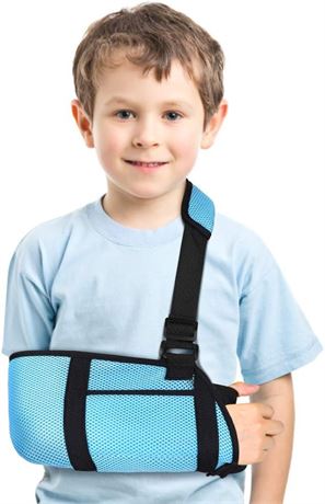 Arm Sling Kids, Breathable Child Arm Sling Support with Waist Strap, Shoulder