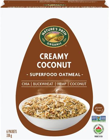 Nature's Path Superfood Creamy Coconut Superfood Oatmeal, 228 g