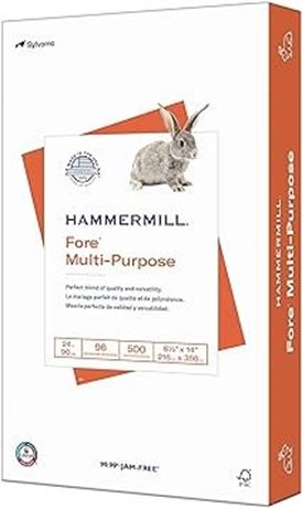 Hammermill Printer Paper, Fore Multipurpose 24 lb Copy Paper, 8.5 x 14