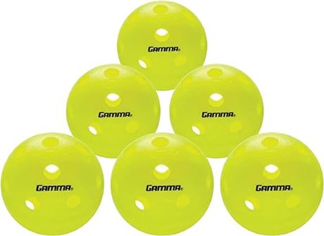 Gamma Sports Photon Indoor Pickleballs, High-Vis Optic Green USAPA Approved