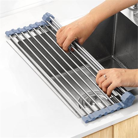 Over The Sink Dish Drying Rack, Roll Up Dish Drying Rack