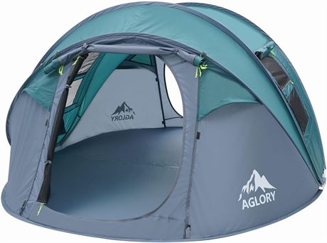 4-5Person Easy Pop Up Tent,9.5’X6.8’X49'',Automatic Setup,Waterproof