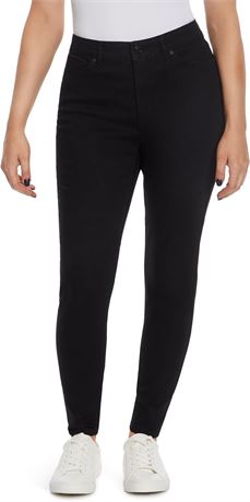 US 8 NINE WEST womens High Rise Perfect Skinny Jeans, Black