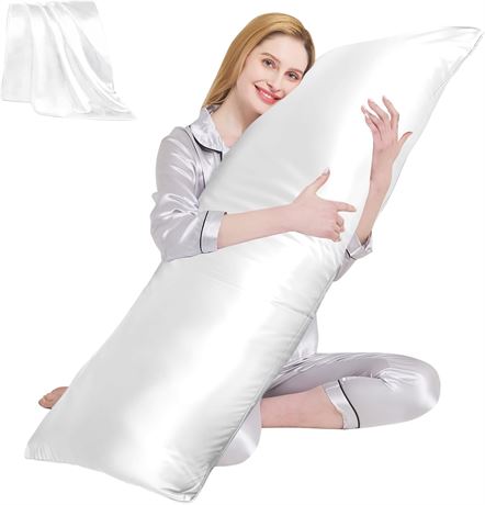 20x54 Inch  YUGYVOB Body Pillow for Adults- Satin Stripe Full Body Pillow Long