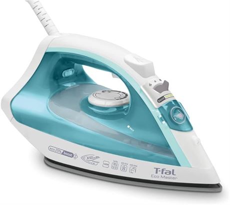 T-fal Ecomaster Ceramic Soleplate Steam Iron for Clothes Eco-Friendly with Steam