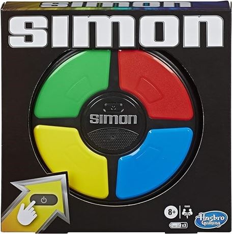 Hasbro Simon Game; Electronic Memory Game for Kids Ages 8 and Up; Handheld Game