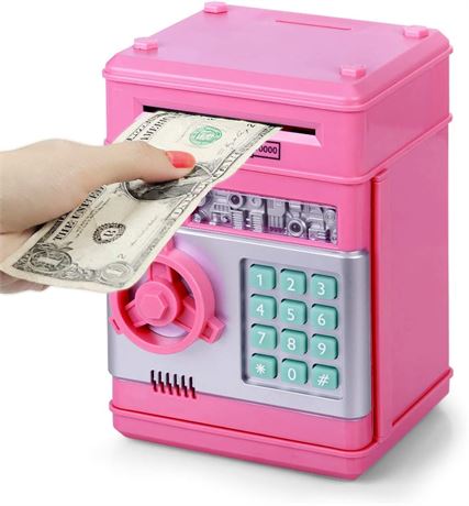 Piggy Bank for Girls 4-11 Years Old, Refasy Kids Safe Bank