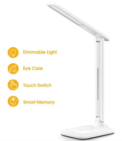TOPELEK Led Desk Lamp,42 Leds Eye-caring Table Lamp with Touch-sensitive Control