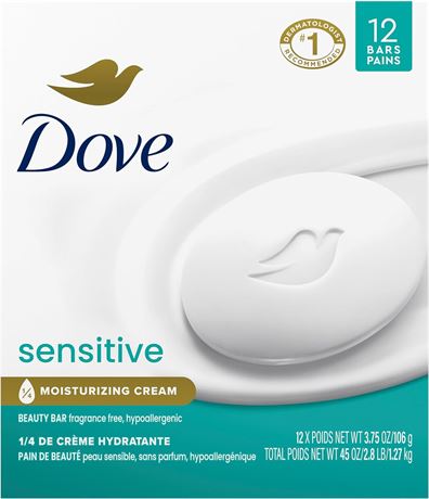 Dove Beauty Bar More Moisturizing Than Bar Soap | 106 g 12 count
