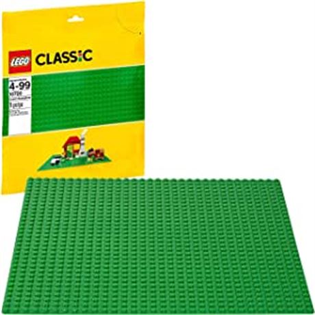 LEGO Classic Green Baseplate Supplement, 10 x 10-Inch