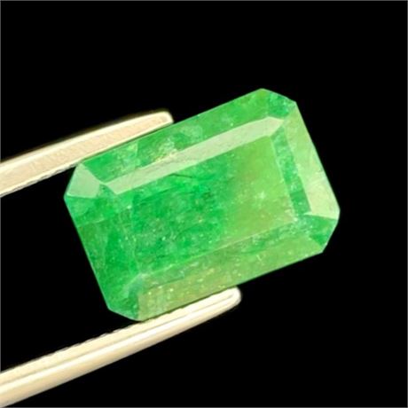 6.77 ct Authenticated Colombian Emerald Gemstone ($10,115 Appraisal)