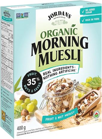 375g Jordans Organic Morning Muesli - Fruit & Nut Medley