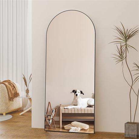 65" x 24", CASSILANDO Arched Full Length Mirror Floor Standing Mirror,