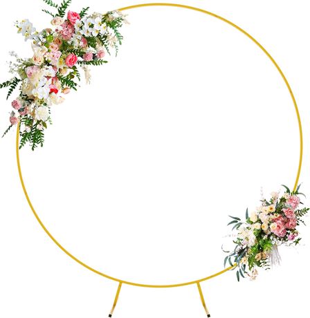 Wokceer Round Backdrop Stand 6FT Circle Balloon Arch Frame Circle Backdrop Sta