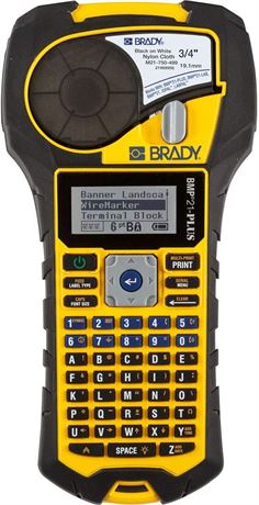 BRADY BMP21-PLUS Handheld Label Printer with Rubber Bumpers, Multi-Line Print
