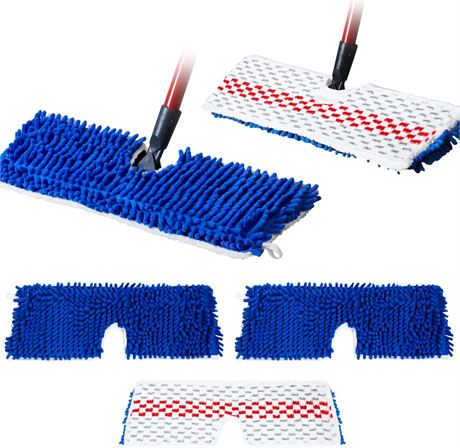 Houseables Flip Mop Refill, Dual Sided Sweeper 49.53 cm x 15.24 cm, 3 Pack, Blue