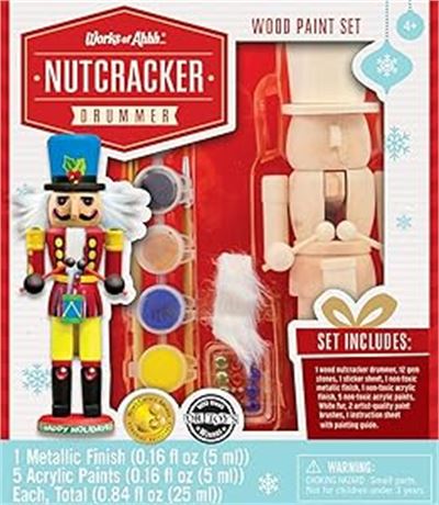 Masterpieces Works Of Ahhh Nutcracker Drummer Holiday Wood Paint Kit