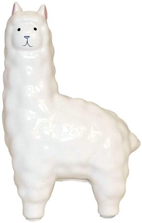 Truu Design Cute Novelty Ceramic Llama Kids Money Bank, 4 x 2 inches,