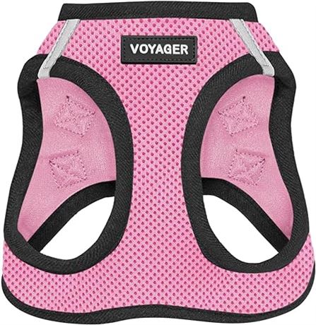 Pink Voyager Step-in Air Dog Harness - All Weather Mesh Step in Vest Harness