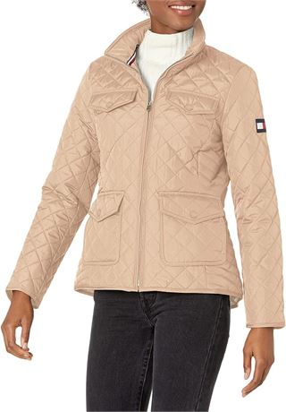 XL - Tommy Hilfiger womens Tommy Hilfiger Quilted Jacket, Khaki