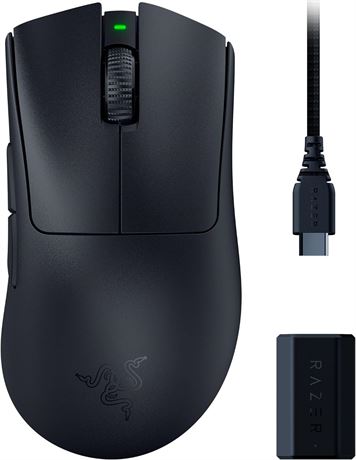 Razer DeathAdder V3 Pro Wireless Gaming Mouse + Hyperpolling Wireless Dongle