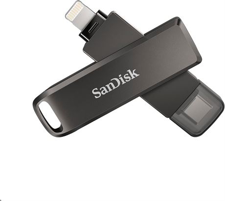 SanDisk 256GB iXpand Flash Drive Luxe for iPhone and USB Type-C Devices - SDIX70