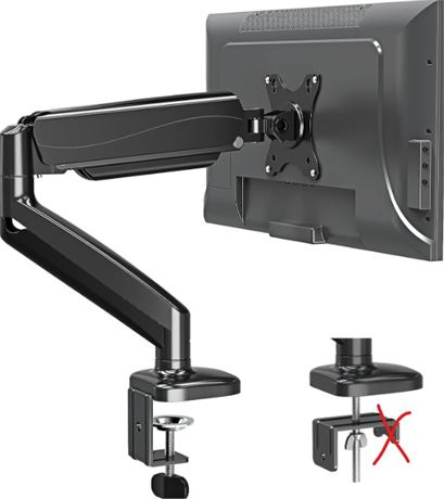 MOUNTUP Single Monitor Desk Mount, Adjustable Gas Spring Monitor Arm Support Max