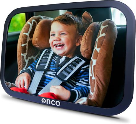 Onco Baby Car Mirror for Back Seat - Platinum Award-Winning, 100% Shatterproof