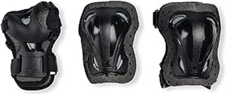 MED - Rollerblade Skategear Junior 3 Pack Protective Gear, Knee Pads, Elbow Pads