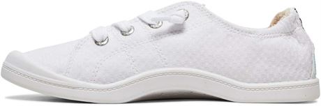 Size 7.5 Roxy Women's Bayshore Slip on Shoe Fashion Sneaker, New White