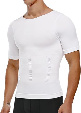 MISS MOLY Compression Shirt for Men Shapewear Short Sleeve Vest Body Shaper