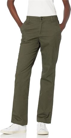US 16  Essentials Women's Classic Straight-Fit Stretch Twill Chino Pant