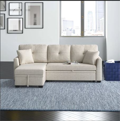 85" Areebe 3 - Piece Upholstered Pullout Sectional