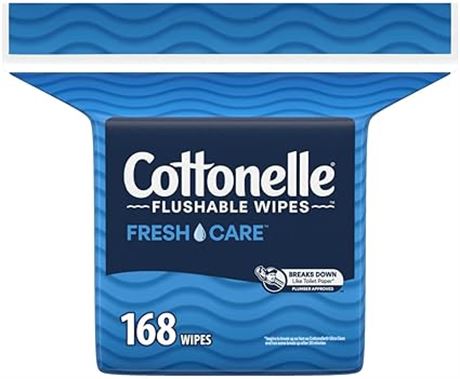 Cottonelle Fresh Care Flushable Wet Wipes, Adult Wet Wipes, 1 Refill Pack