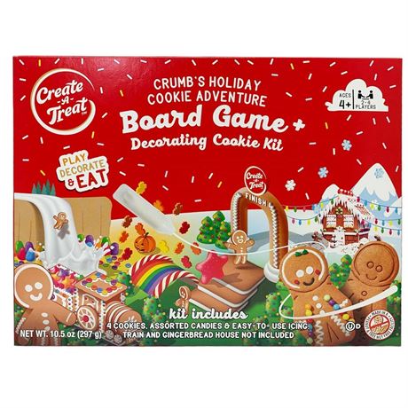 Crumbs Holiday Board Game Gingerbread Cookie Decorating Kit