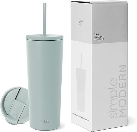 Simple Modern Insulated Tumbler with Straw and Lid 24OZ