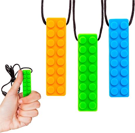 Gafly BPA Free (3 Pack) Chew Necklaces for Sensory Kids Integration with Autism