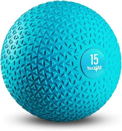 15LB-Yes4All Slam Ball with Triangle Textured Surface & Durable Rubber Shell