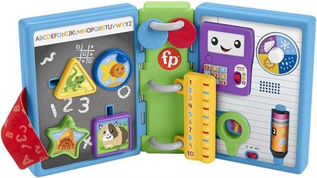 Fisher-Price Laugh & Learn 123 Schoolbook, Electronic Activity Toy with Lights,
