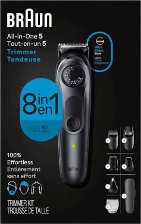 Braun All-in-One Style Kit Series 5 5471, 8-in-1 Trimmer for Men