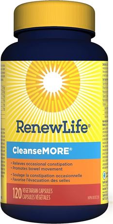 Renew Life CLEANSE MORE 150 capsules (25% BONUS 120+30 FREE)